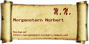 Morgenstern Norbert névjegykártya